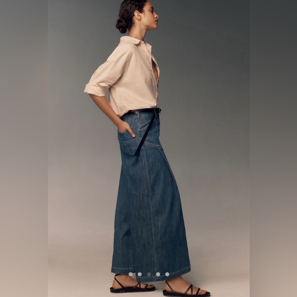 Anthropologie Pilcro Seamed Flounce high rise wide leg jeans - Picture 3 of 12